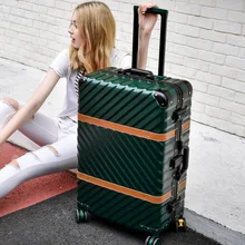 Модный популярный чемодан на колесиках с алюминиевой рамой для мужчин и путешествий, чемодан на колесиках, Женский Спиннер с паролем, багаж на колесиках