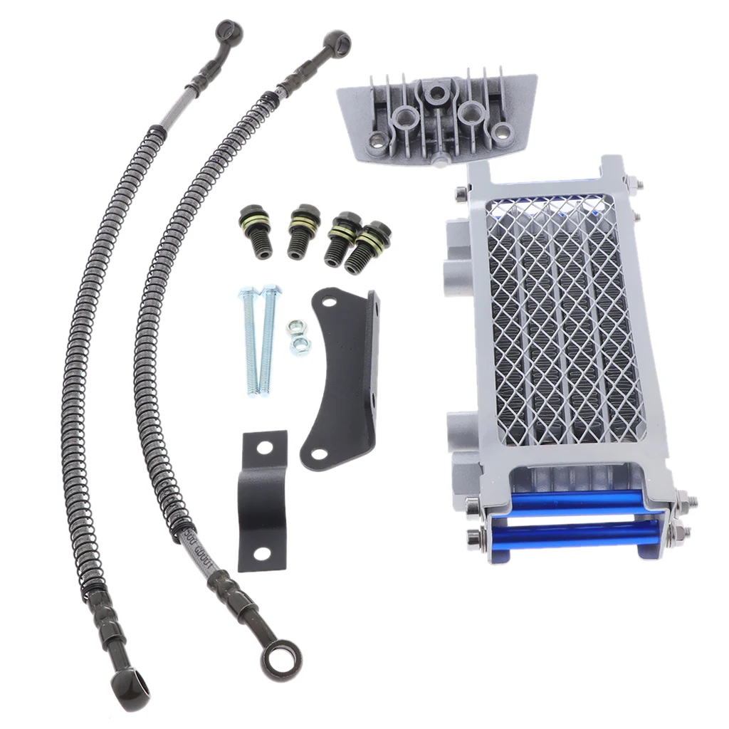 Oil Cooler Radiator Dirt Pit Bike Racing Motorcycle Performance Refitting Sliver for 125cc 140cc Pit Bike