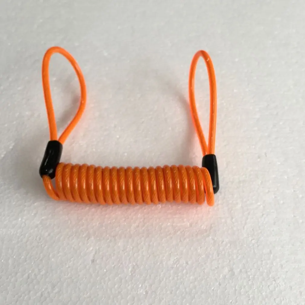 Bicycle Alarm Lock Wire Rope Motorcycle Disc Brake Lock Warning Rope Electric Vehicle Universal Helmet Reminder Rope Orange