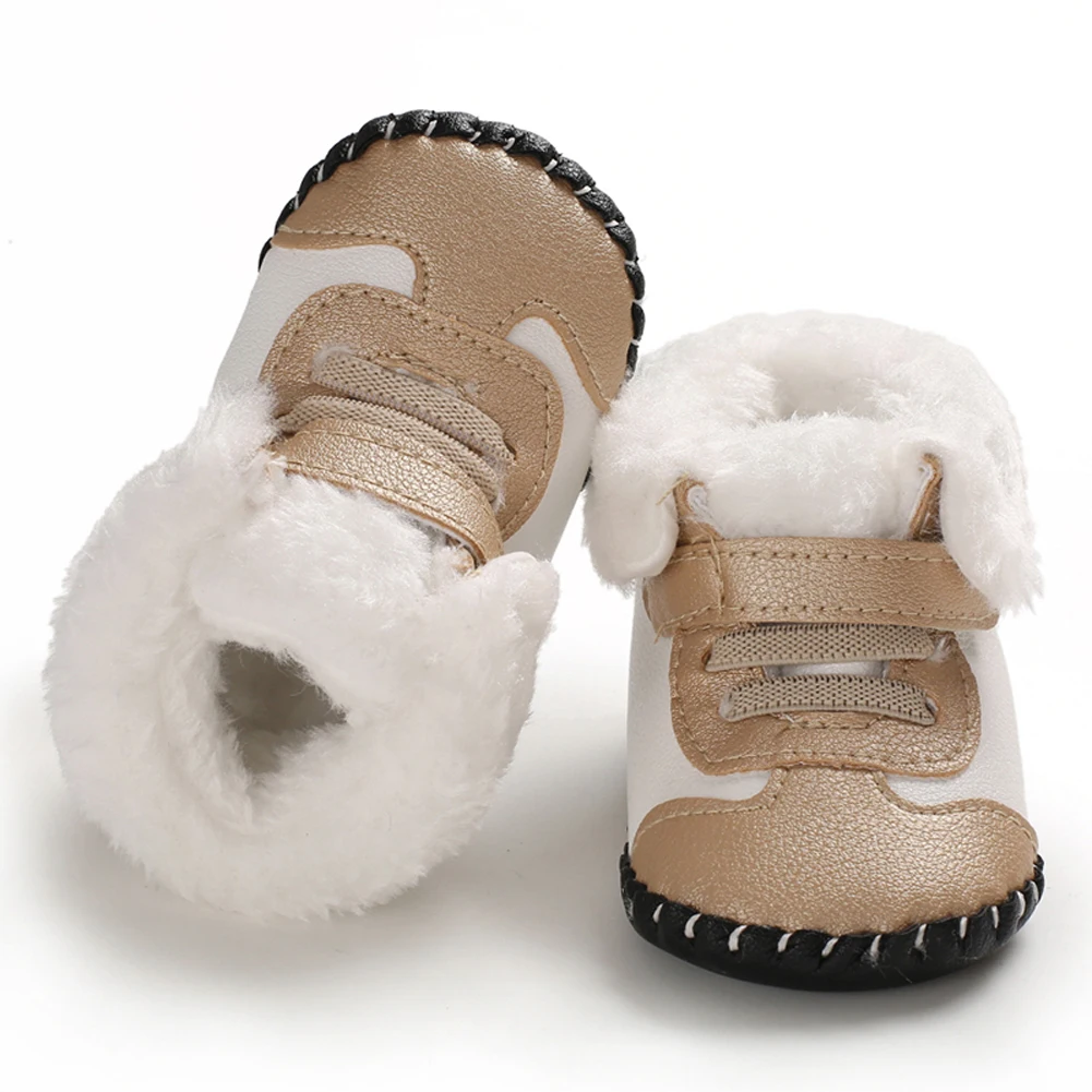 Детские ботинки; зимняя теплая обувь для мальчиков и девочек; Детские ботиночки пинетки для новорожденных; обувь для малышей; зимняя обувь для детей от 0 до 18 месяцев