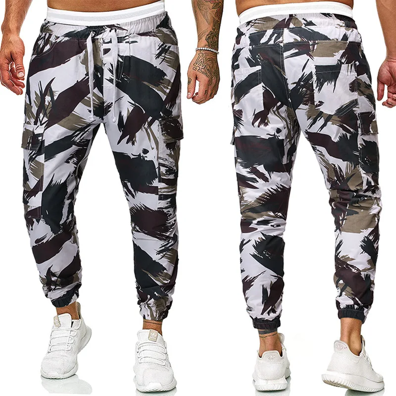 

2019 Ouma Autumn And Winter New Style Men Fashion Printed Side Pocket Casual Cargo Trousers 7142