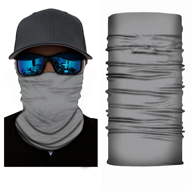 Черный Multi-function Magic Outdoor Sports Riding Mask Seamless Solid Color Series Headscarf Sunscreen Sports Bib Riding Face Towel - Цвет: Черный