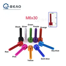 

1/2/5Pcs M6*30 Aluminum Alloy Thumb Colorful Screw Hand Screw With Knurled Cylindrical Head For RC Airplane Model Computer Case