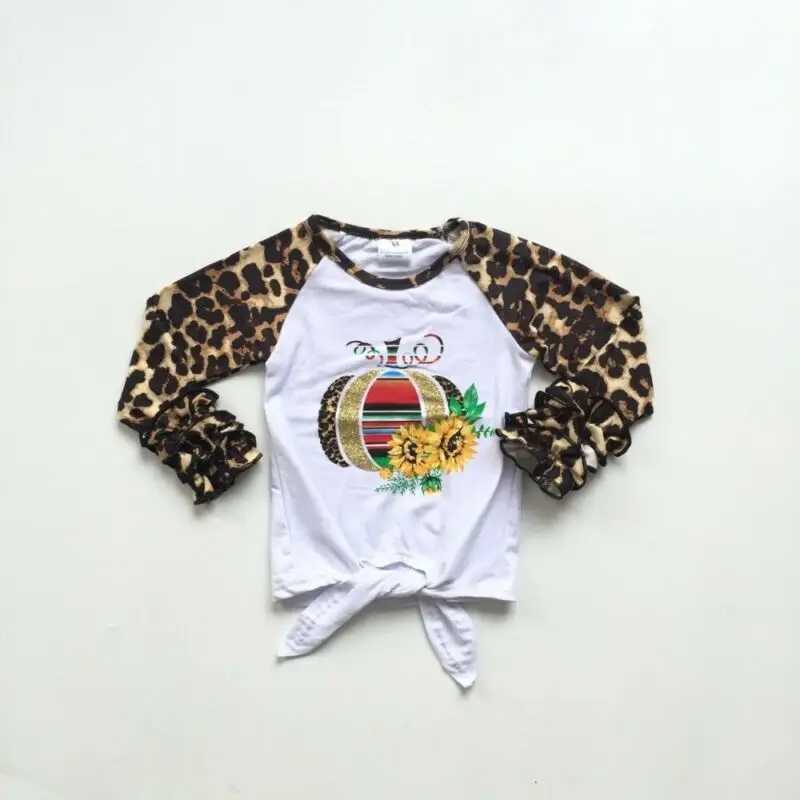 Baby Halloween T-Shirts Toddler Infant Baby Girl Halloween Pumpkin Ruffle T-shirt Tops Casual Clothes