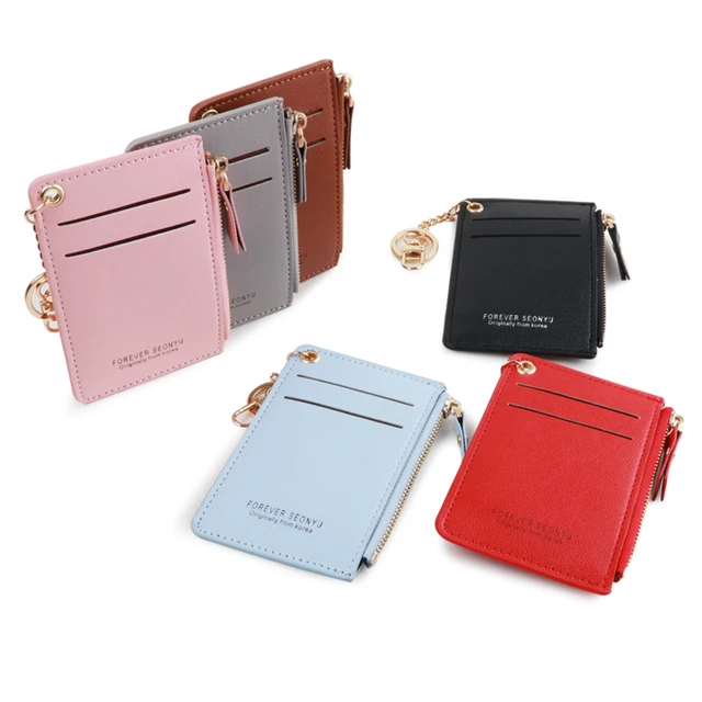 Slim Wallet Credit Card Holders Thin Tassel Zipper Wallets, Coin Pocket bags