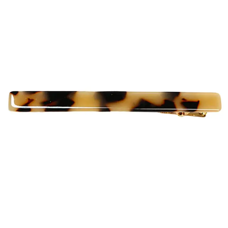 Девушки уксусная кислота геометрические французский винтажный Tortie Леопардовый бант прямоугольник Пигтейл весенние заколки для волос металлический утенок заколки - Цвет: E