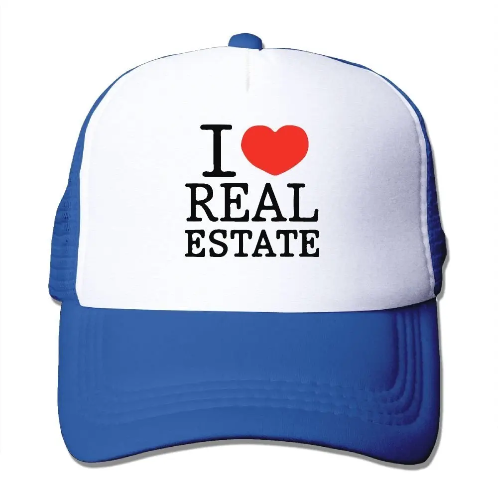 Унисекс сетчатые шляпы I Love Real Estate Регулируемый Snapback Topee