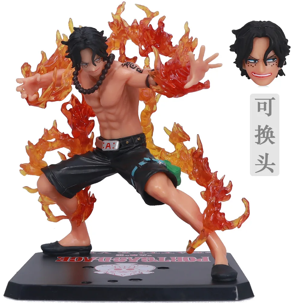 

One Piece Kg Fire Fists Luffy Ace Fighting Version Garage Kit ZERO Childe Model Ornaments the Battle over the Dome Toy