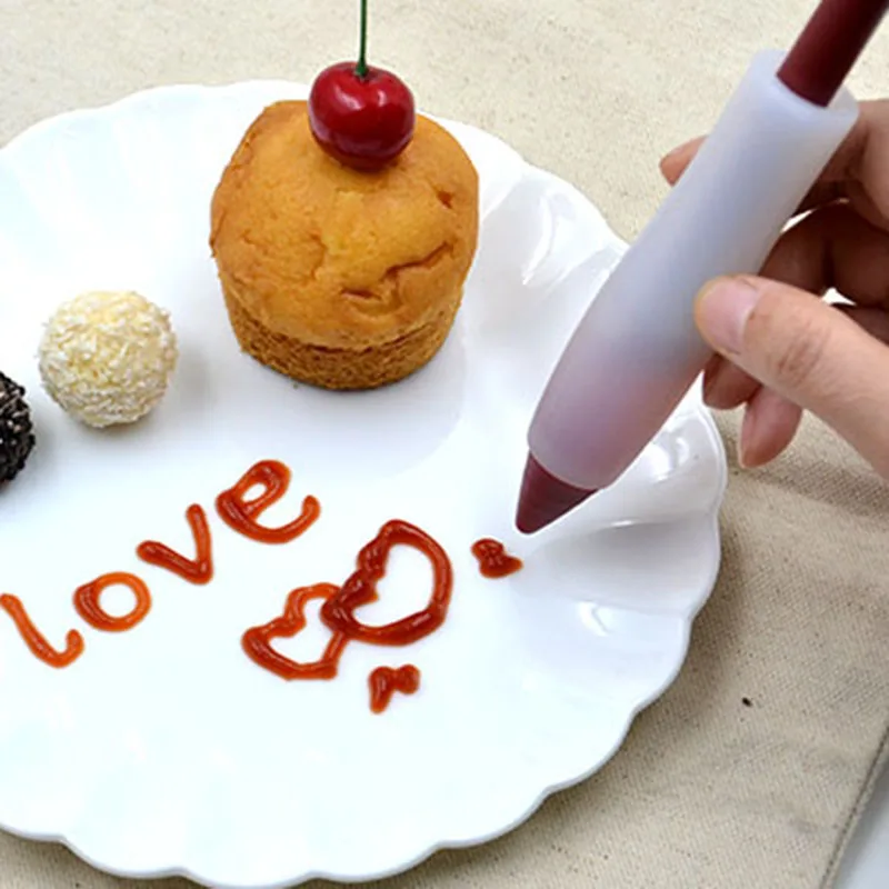 SOLEDI Cake Painting Silicone Pen Wilton Cake Decorating Decor 1Pc Cream Pastry Writing