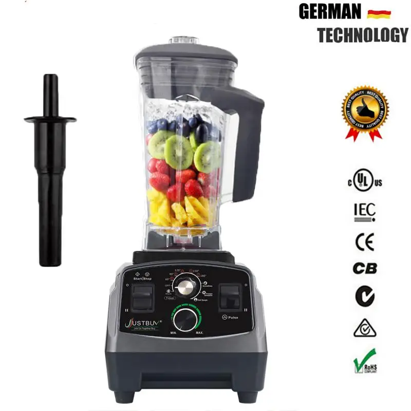 

BPA Free Commercial Grade Timer Blender Mixer Heavy Duty Automatic Fruit Juicer Food Processor Ice Crusher Smoothies 2200W