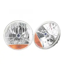 1 пара ABS 7 дюймов, голубое платье в горошек и с H4 Лампа фара 12V 60/55W подходит для Chevrolet Ford для мотоцикла