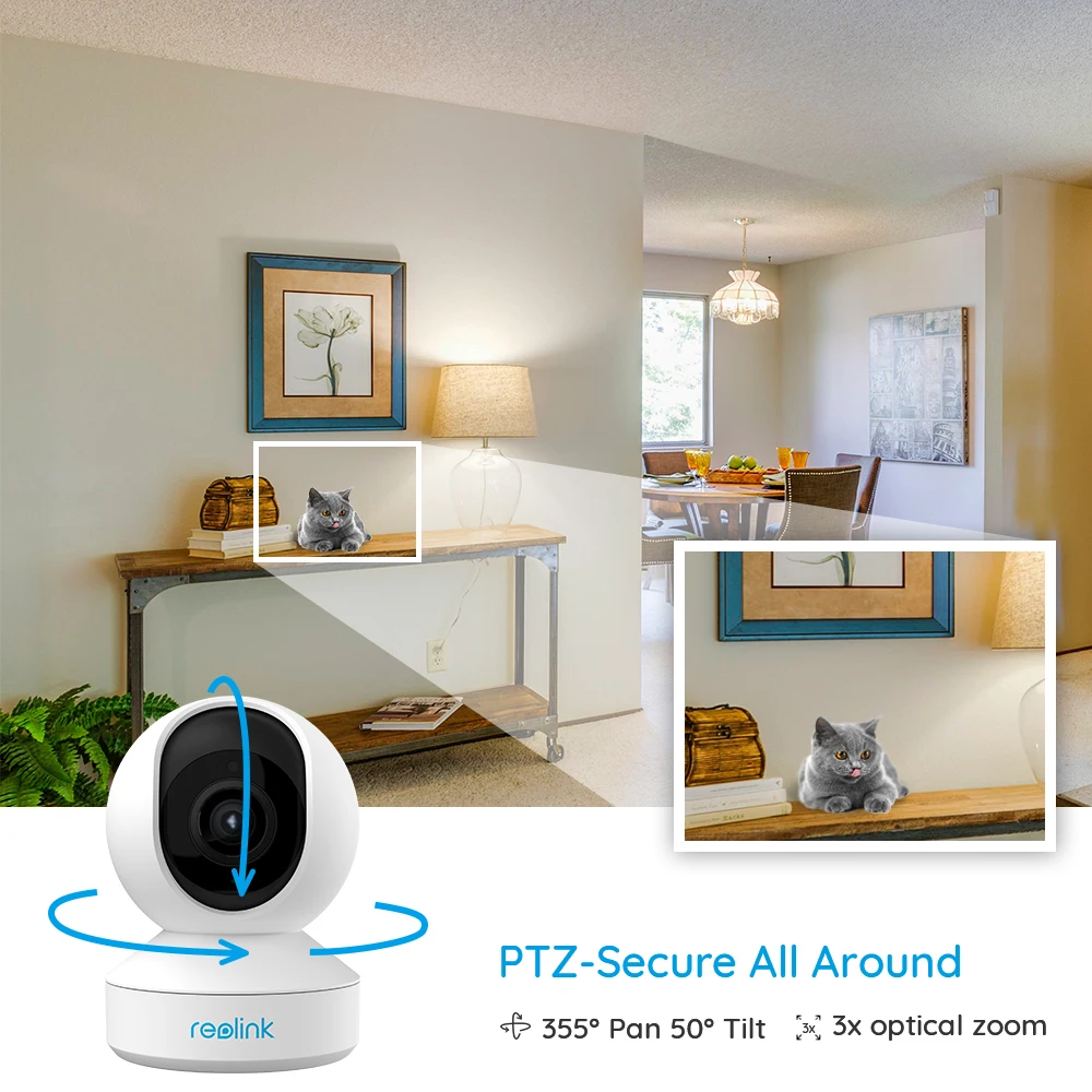 Камера видеонаблюдения Reolink E1 Zoom 5 МП оптическая зум камера 2 4G Wi Fi для
