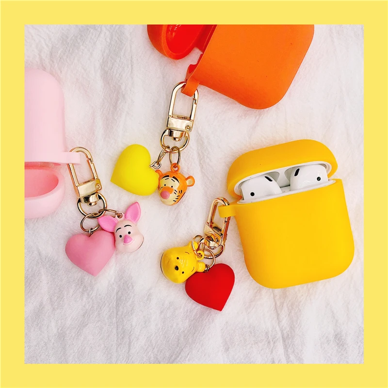 

Cute Cartoon Decoration Case for Apple Airpods Case Accessories Bluetooth Wireless Earphone Cover Box Bag with Key Ring Bell