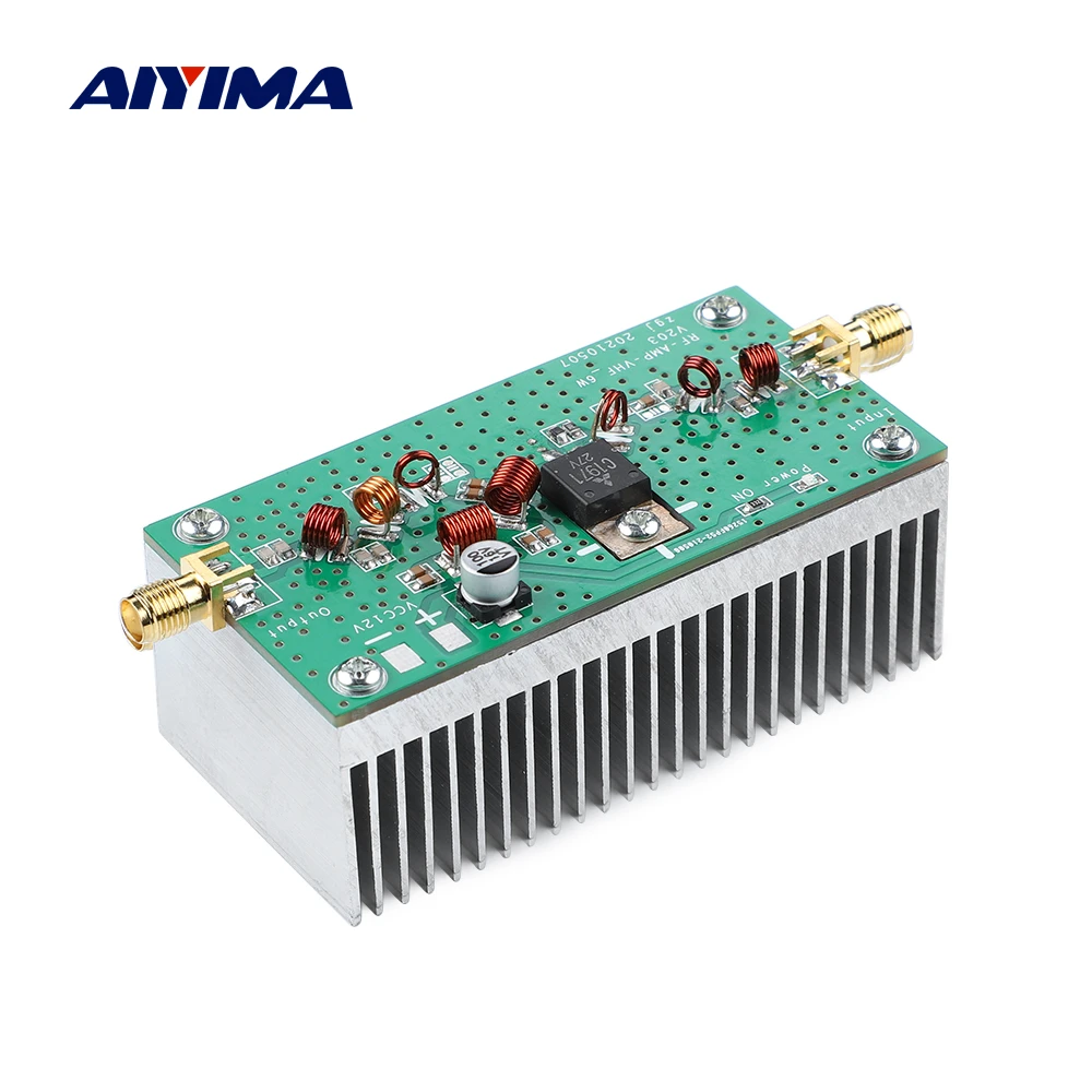 subwoofer plate amplifier AIYIMA 88-108MHZ 6W VHF Power Amplifier FM Amplificador 12V  For FM Transmitter RF Radio Ham With Heatsink subwoofer amplifier