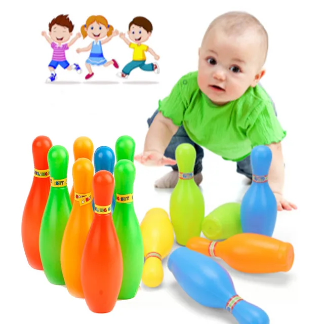 US $4.26 Bowling Toy Mini diameter Sports Bowling bottle Plastic Kids Interaction Leisure Educational Bowlin
