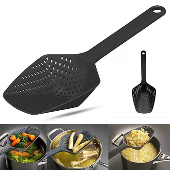 

Spaghetti Fishing Plastic Water Shovel Noodle Drain Spoon Spaghetti Tool Pasta Colander Funnel Handheld Ice Shovel Kitchen Tool