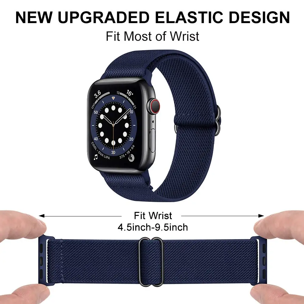 Scrunchie Strap for Apple watch band 45mm 44mm 40mm 41mm Adjustable Nylon solo Loop bracelet iWatch series Ultra 3 4 5 se 6 7 8 3 Scrunchie Strap for Apple watch band 45mm 44mm 40mm 41mm Adjustable Nylon solo Loop bracelet iWatch series Ultra 3 4 5 se 6 7 8 – Bild 3