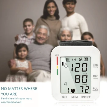 

Digital Wrist Cuff Blood Pressure Monitor Gauge Automatic Measurement Digital LCD Monitor