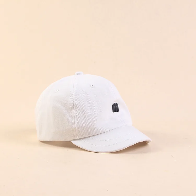 Высокое качество M буквы бейсболка хлопок открытый короткий край Snapback модные спортивные шапки для мужчин и женщин Повседневная Кепка - Цвет: white