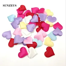 3,5 см красочные губки лепестки в форме сердца возлюбленная Любовь Свадебные лепестки вечерние украшения petales mariage 1000 шт/1 лот SJ011