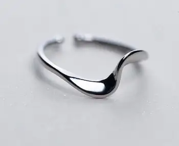 

100% Minimalism Real. 925 Sterling Silver Jewelry Twisted Wave Geometric Midi Knuckle Toe Ring Adjustable GTLJ1241