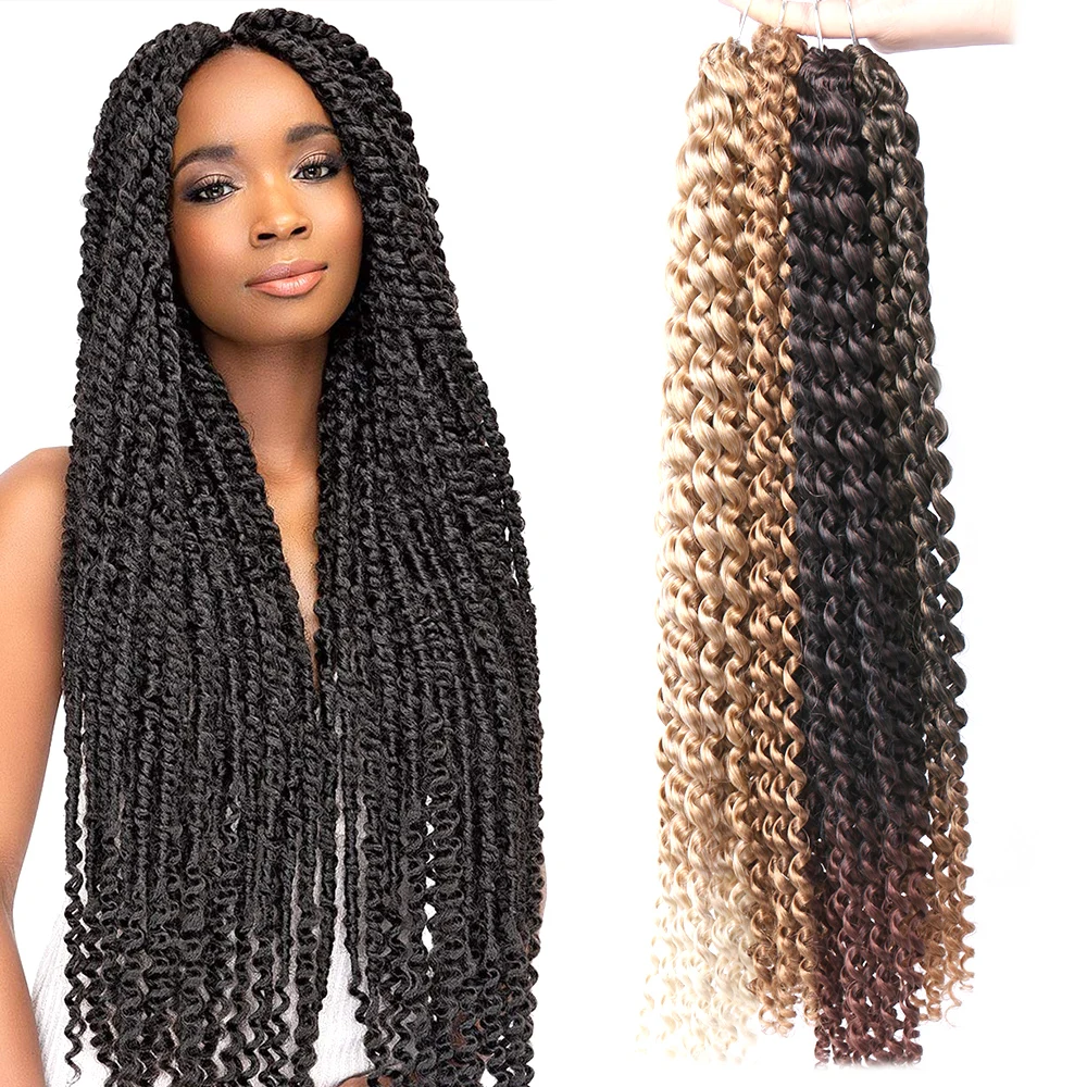 Passion Twist Braiding Hair Bulk Synthetic Crochet Chorliss 18Inch Ombre Bohemian Braids Extension |