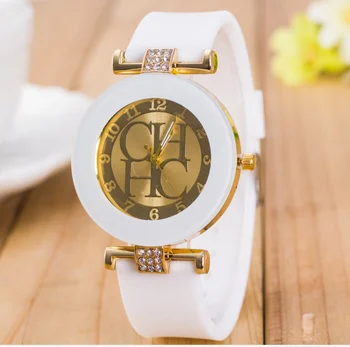

Luxury Brand CH Fashion Casual Women Watch Silicone Strap Reloj Mujer Exquisite Rhinestone Ladies Dress Quartz Watch Kobiet