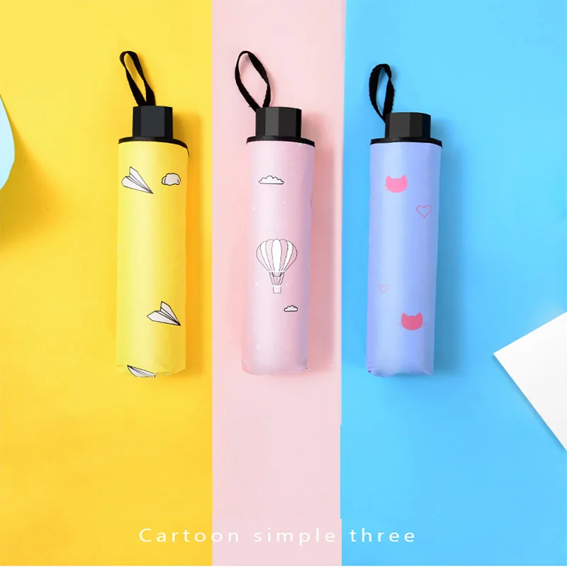 

Small fresh umbrella multi-style female rain and rain dual-use folding umbrella sunscreen anti-UV sun umbrella