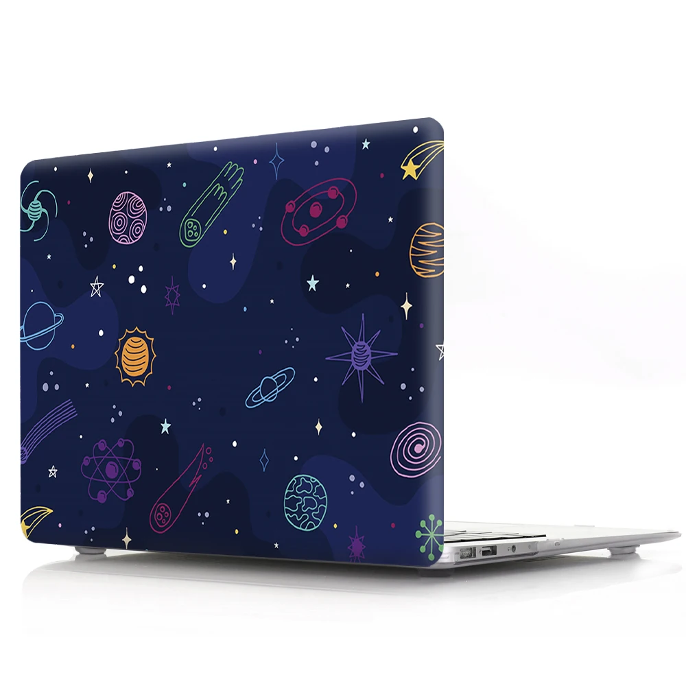 

Space Cover For Macbook Pro Retina 12 13 15 Case Cartoon PVC Hard Plasti Case For Mac book Pro Retina 12 13 15 Touch Bar Case