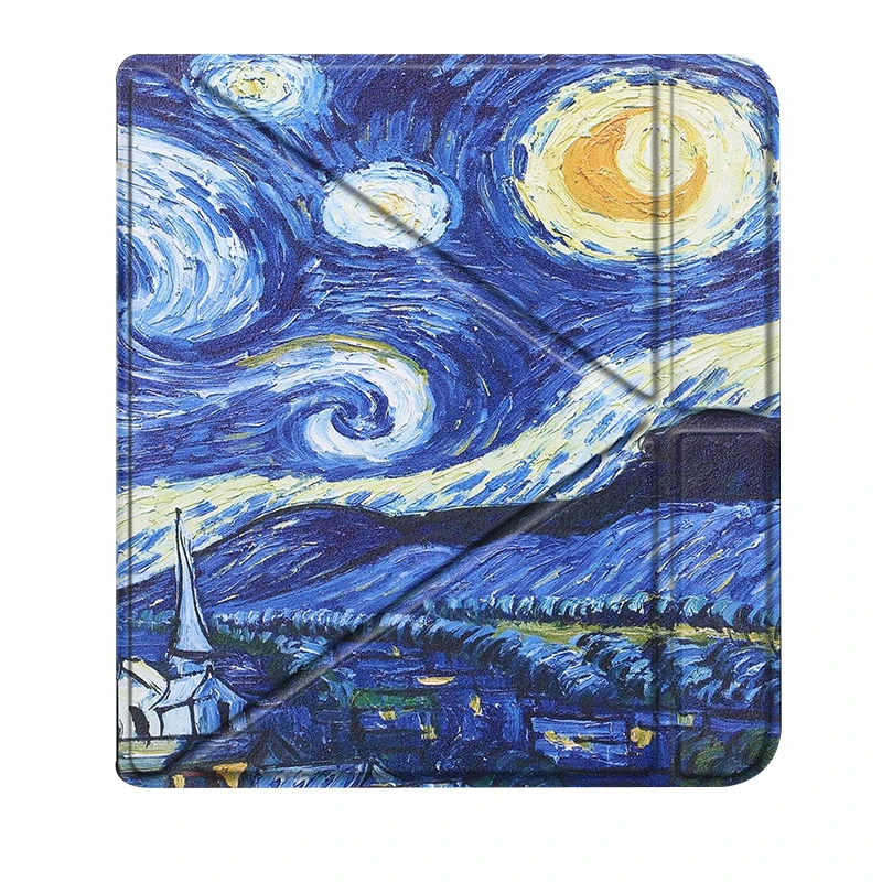 Premium PU Leather Origami Stand Case for 7-Inch E-Readers with Slim Magnetic Wake/Sleep Cover