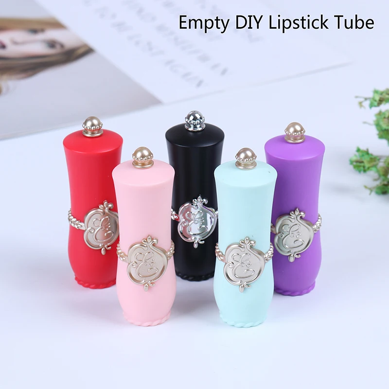 1pcs Women Beauty Empty Lipstick Tube Palace Style DIY Lip Balm Stick Refillable Bottle Container Makeup Tools Accessories