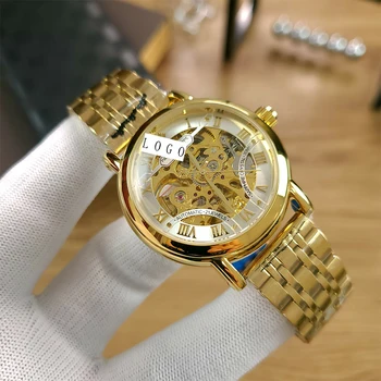 

Men Automatic Mechanical Watches Stainless Steel Men's Watch Casual Fashion Top Luxury Chronograph Reloj Hombre Tourbillon Clock