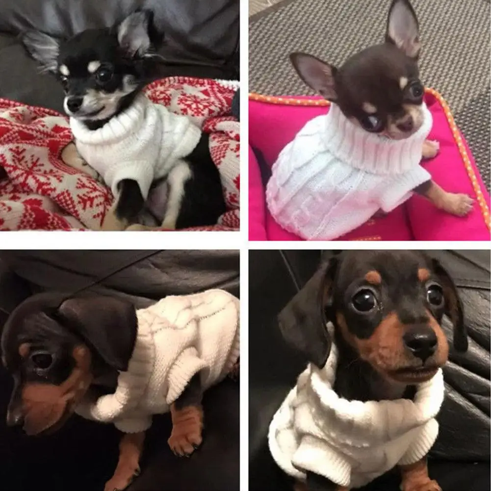 Хоббилан мягкий теплый утолщенный вязаный свитер для питомца щенка мини-свитер для собаки для кошки пальто для осени и зимы