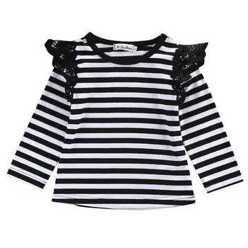 

Newborn Toddler Kids Flying Tee Clothes Long Sleeve T-shirts Baby Girls Cute Spring Autumn T-shirt Tops Outfit Blouse Clothing