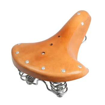 

Brown Vintage Cycling Bicycle Saddle Road Bike MTB Bike Cowhide Saddle Seat Sale