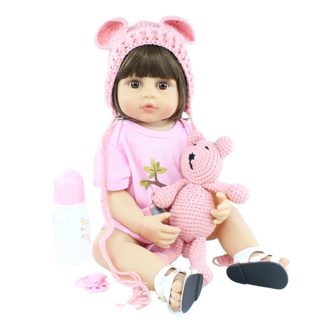 48cm full silicone reborn baby dolls boy girl bebe reborn menino bonecas  children gift can bathe