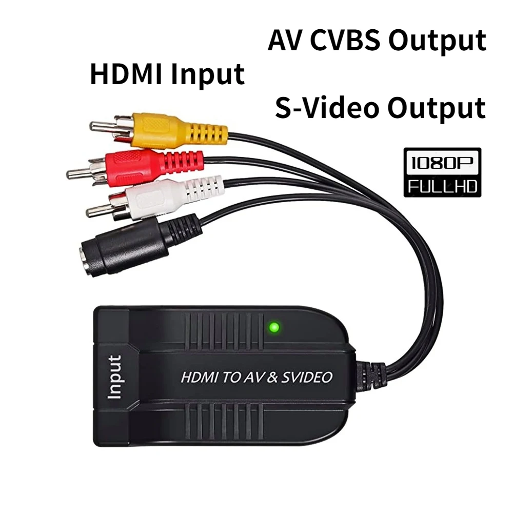 RCA auf HDMI Konverter AV Composite Adapter kompatibel zu Pal und CSL 