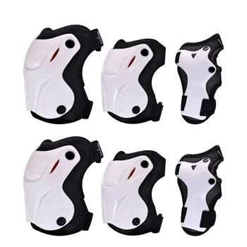 

1 Set/6 Pcs Kids Protective Accessories Costume Kit Wrist Elbow Kneepad Protective Breathable Gear Cover for Outdoor Skateboard