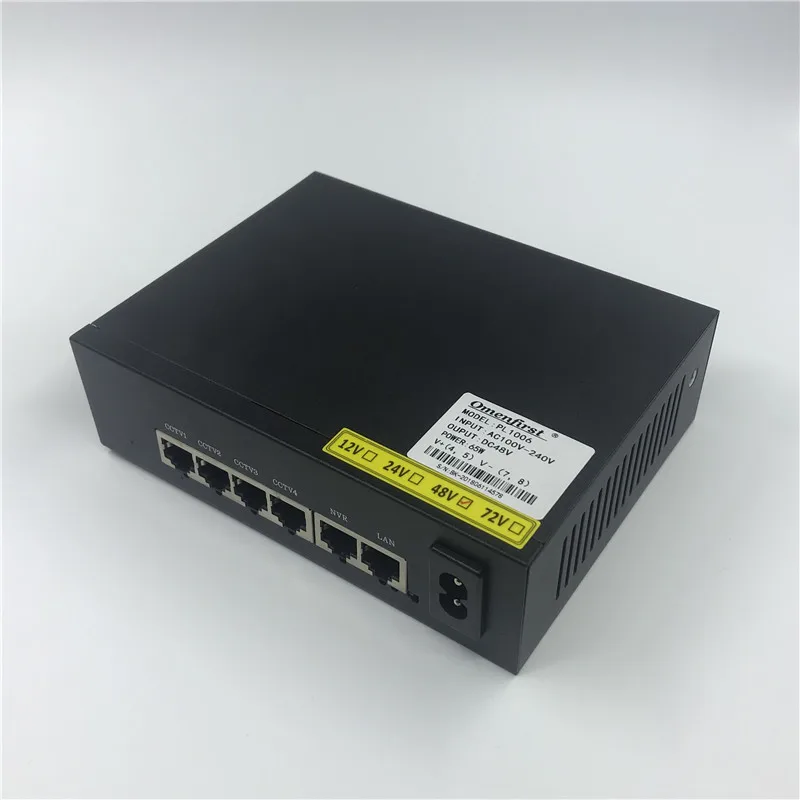 CCTV active 6 портов 10/100 м PoE коммутатор питания через Ethernet для POE IP камеры системы