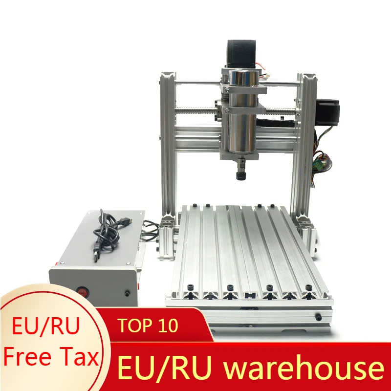 

DIY LY CNC Router 3020 3 4 5 Axis Wood Engraving Machine Milling Lathe metal 400w USB with free gifts ER11 Collet drills cutters