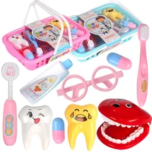 10 шт./лот стоматологический игровой дом игрушки Раннее Обучение моделирование стоматологическая клиника пластик мальчики девочки играть для детей игрушки подарки