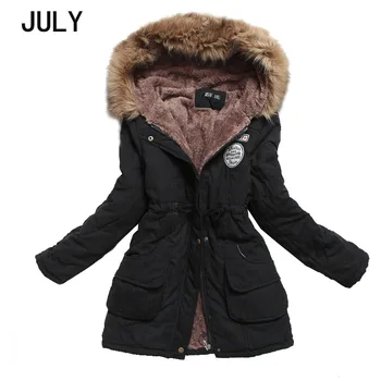 

2019 New Winter Jacket Women Thick Warm Hooded Parka Mujer Cotton Padded Coat Long Paragraph Plus Size 3xl Slim Jacket Female