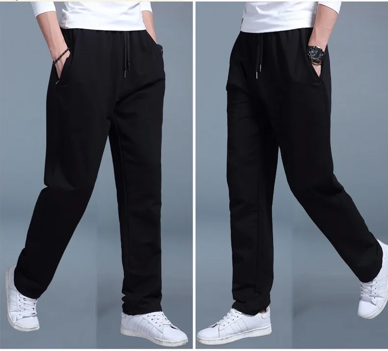 

2018 Spring And Autumn New Style Men's Casual Athletic Pants Men Loose-Fit Solid Color Large Size Straight-Cut Sweatpants MEN'S