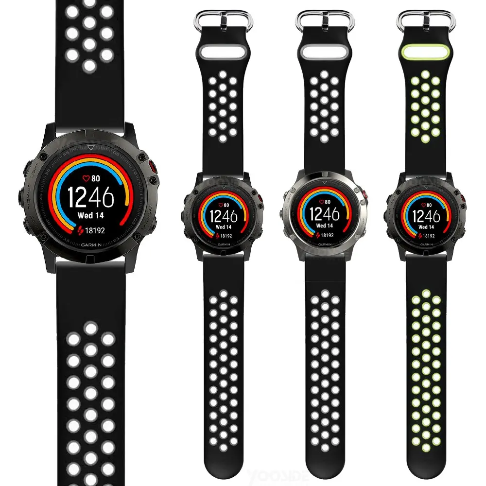 Fenix 6 QuickFit браслет 22 мм мягкий силиконовый спортивный водонепроницаемый ремешок для часов Garmin Fenix 5/5 Plus/Forerunner 935/Quatix 5/MARQ