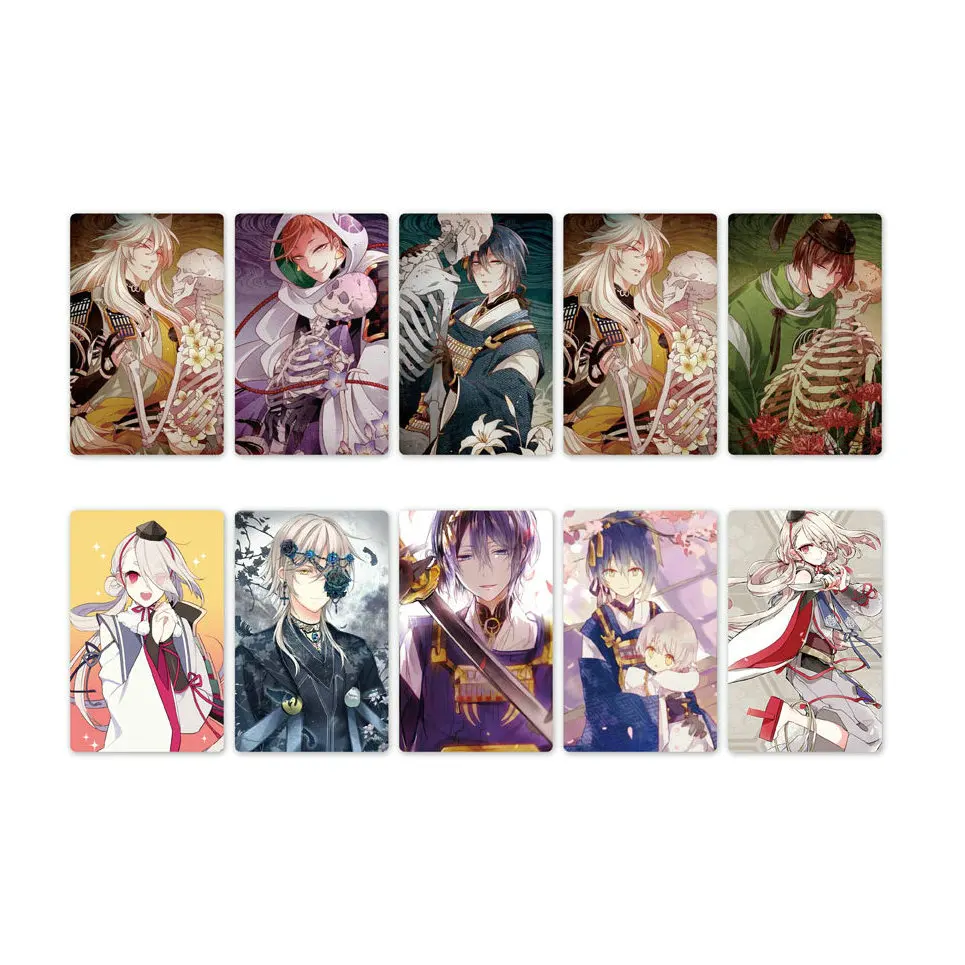 10 шт. Touken Ranbu карта аниме наклейка s DIY идентификатор автомобиля Водонепроницаемая крапленая карта наклейка Дети стикерные игрушки для детей коллекция подарок