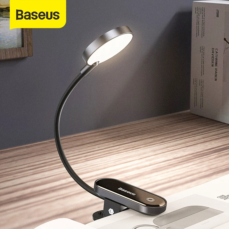 Flexible USB Rechargeable LED Light Clip-on Bed Desk Table Study Reading Lamp 