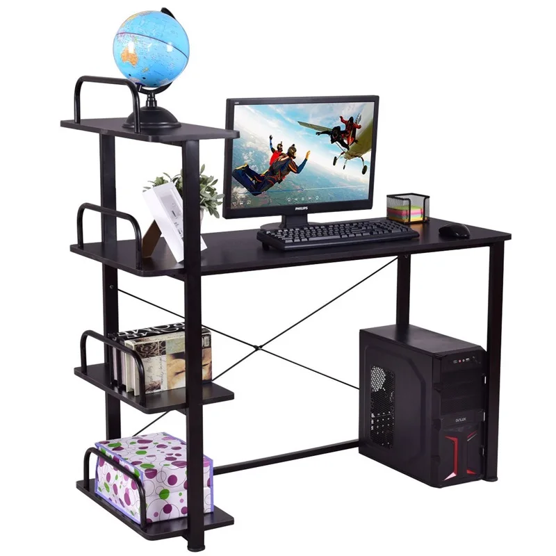 

4-Tier Wood Computer Desk Laptop Writing Table HW55453