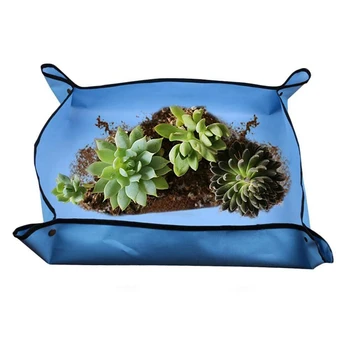 

Succulents Gardening Mat Foldable Transplanting Repotting Plant Change Soil Watering Pads Bonsai Work Cloth Accessories