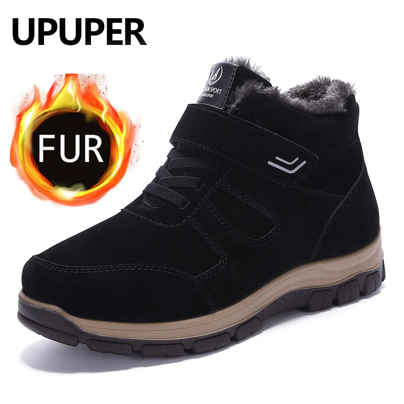 UPUPER; модные мужские Ботильоны; зимняя обувь для мужчин; удобные теплые водонепроницаемые зимние ботинки; мужские зимние кроссовки; обувь для работы
