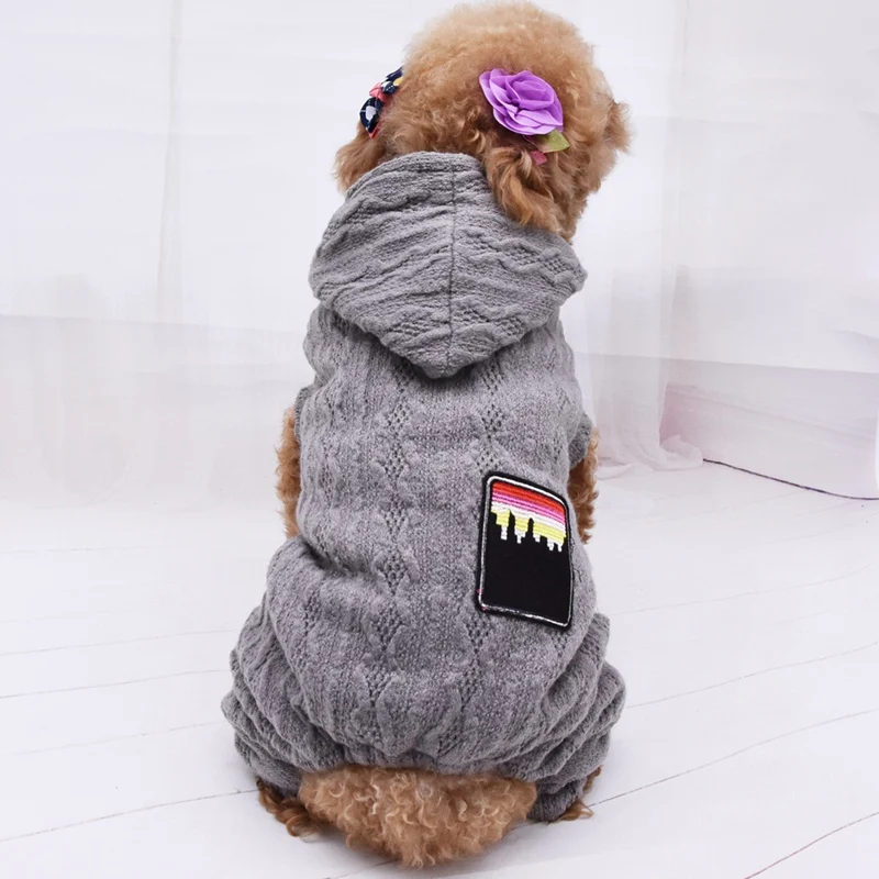 Флисовая зимняя одежда для собак Забавный костюм для домашних животных теплое пальто для Собаки Одежда для маленьких собак Кофты для щенков комбинезон Чихуахуа Одежда